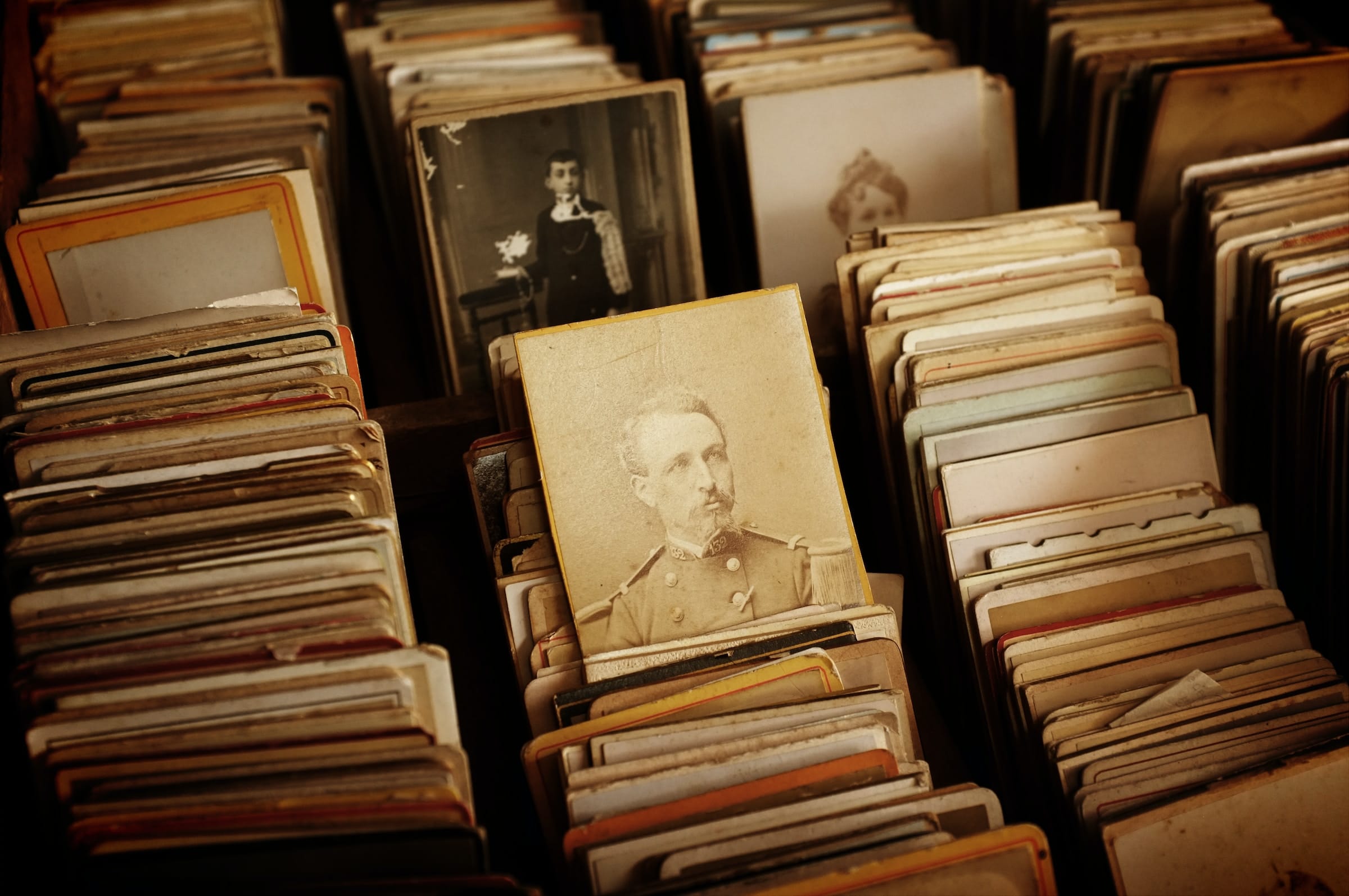 Photo of drawer filled with old photosgraphs